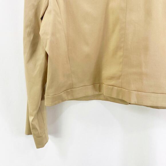 90s Vintage AMANDA SMITH PETITE Tan Collared Jacket - Picture 8 of 9